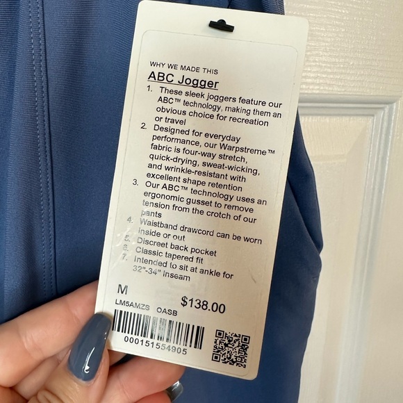 Lululemon ABC Jogger Oasis Blue sz.M - Picture 7 of 8